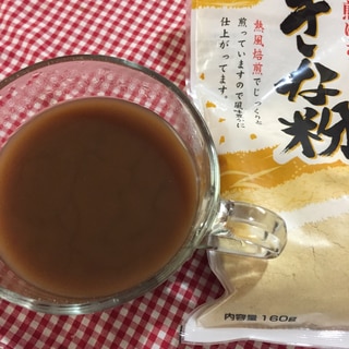 残った小豆の煮汁で！きな粉入りおしるこ風ドリンク☆